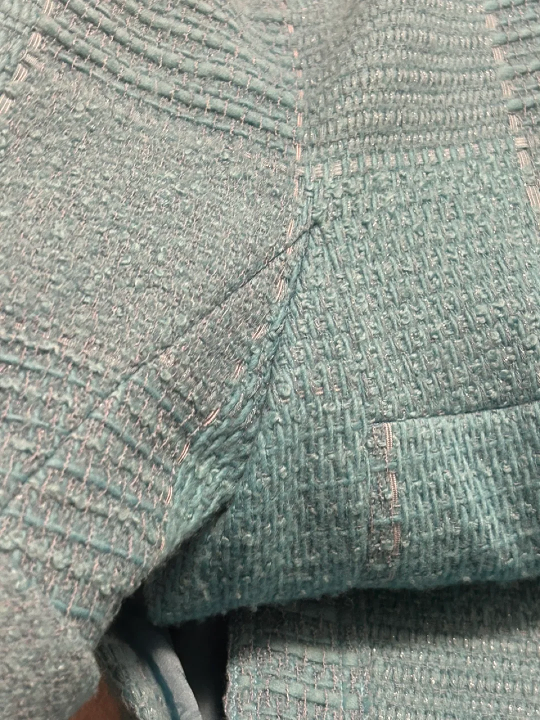 Chanel Light Blue Wool Dress - Size 42 image indicator(5)