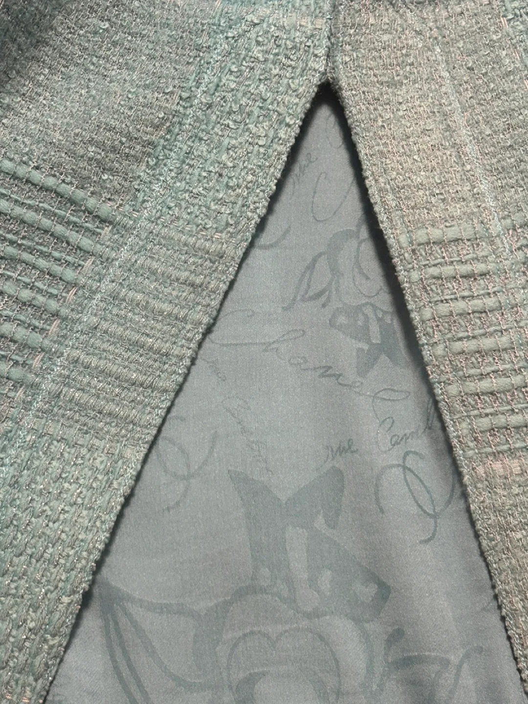 Chanel Light Blue Wool Dress - Size 42 image indicator(7)