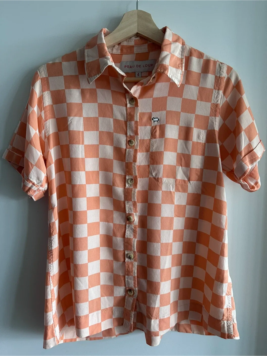 Peau De Loup Checkered Shirt - Size 4 thumbnail