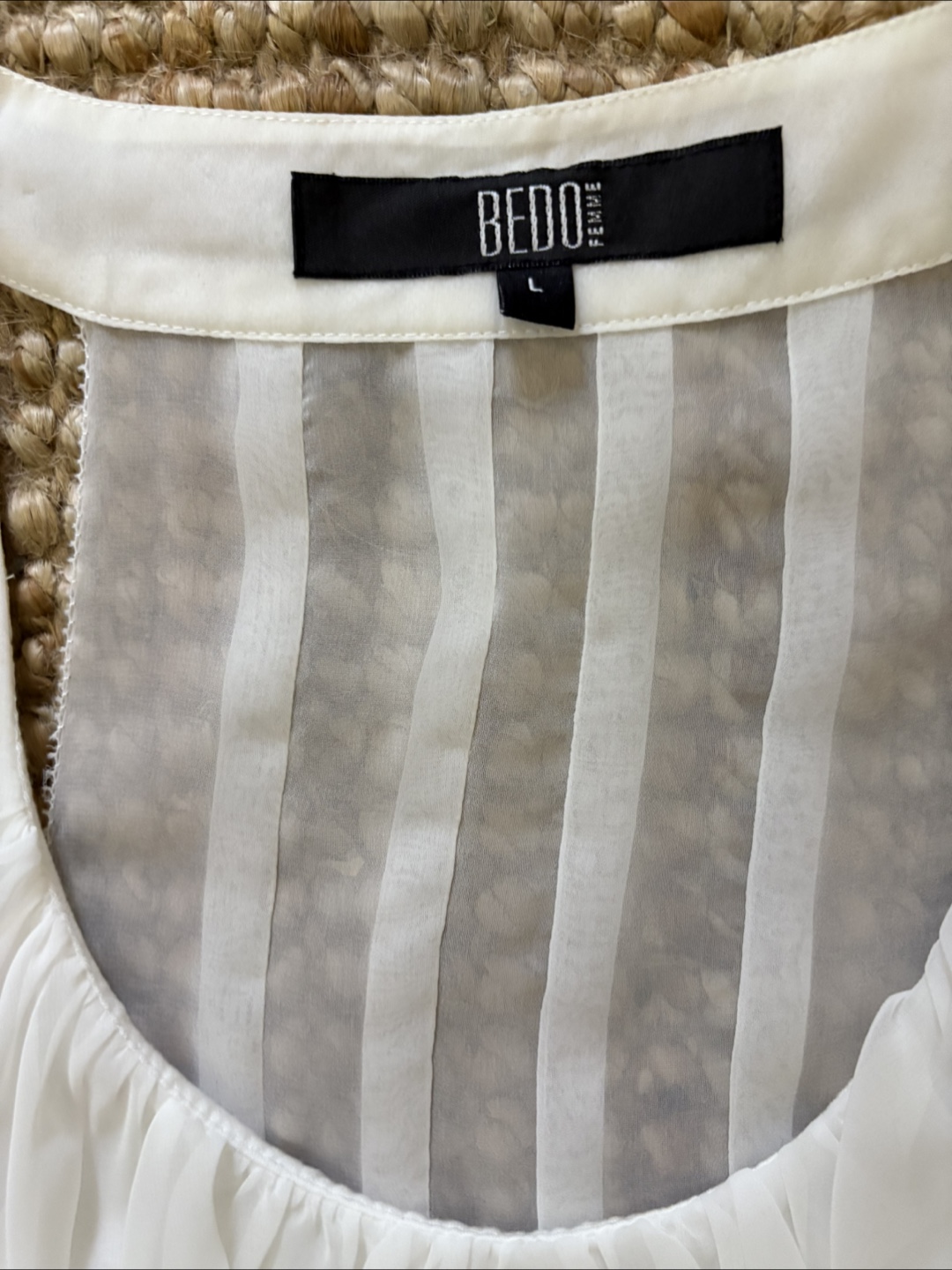 White Bedo Femme Tank Top - Size L - photo 2