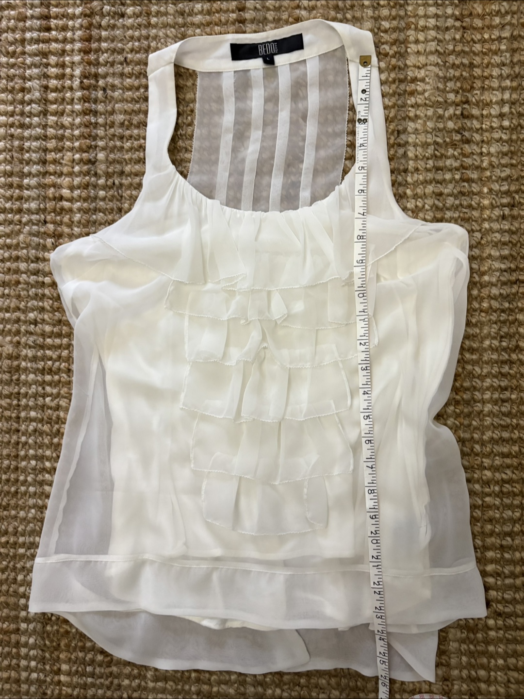 White Bedo Femme Tank Top - Size L - photo 5