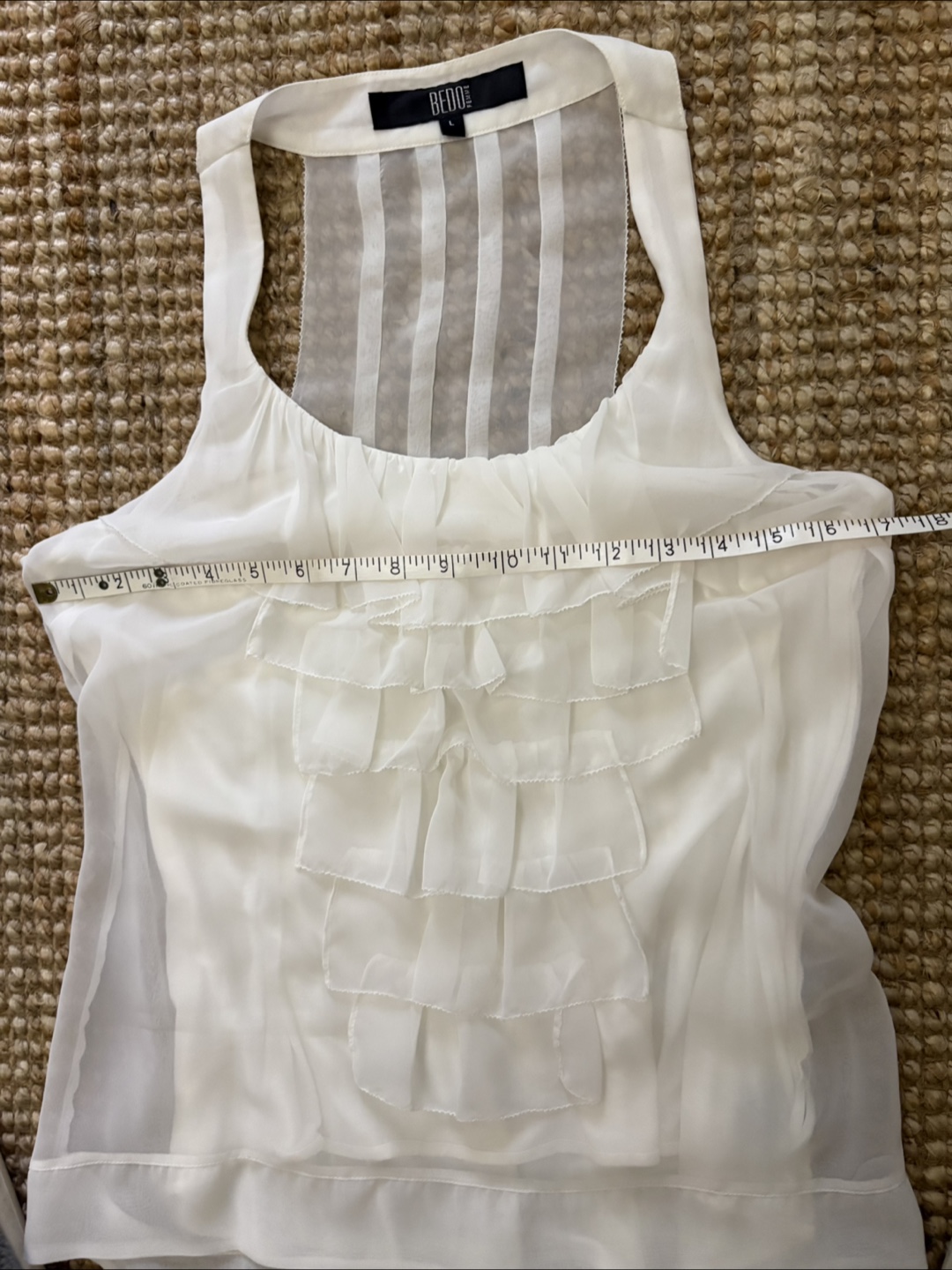 White Bedo Femme Tank Top - Size L - photo 4