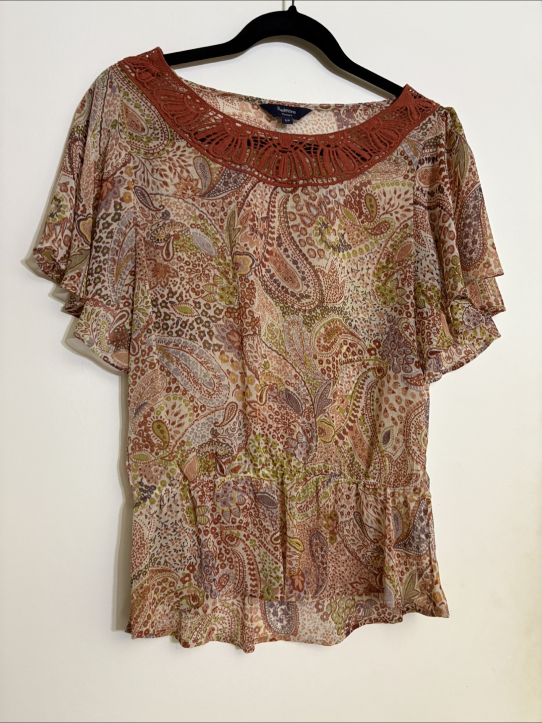 Reitmans Petites S/P Paisley Print Top