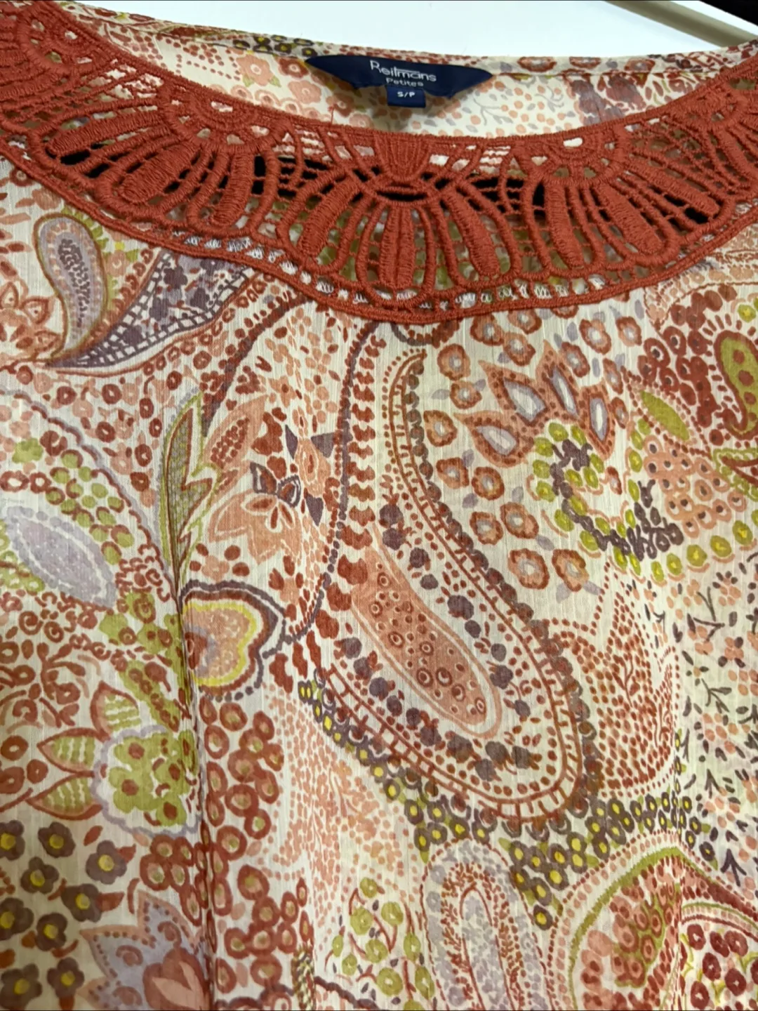 Reitmans Petites S/P Paisley Print Top image indicator(2)