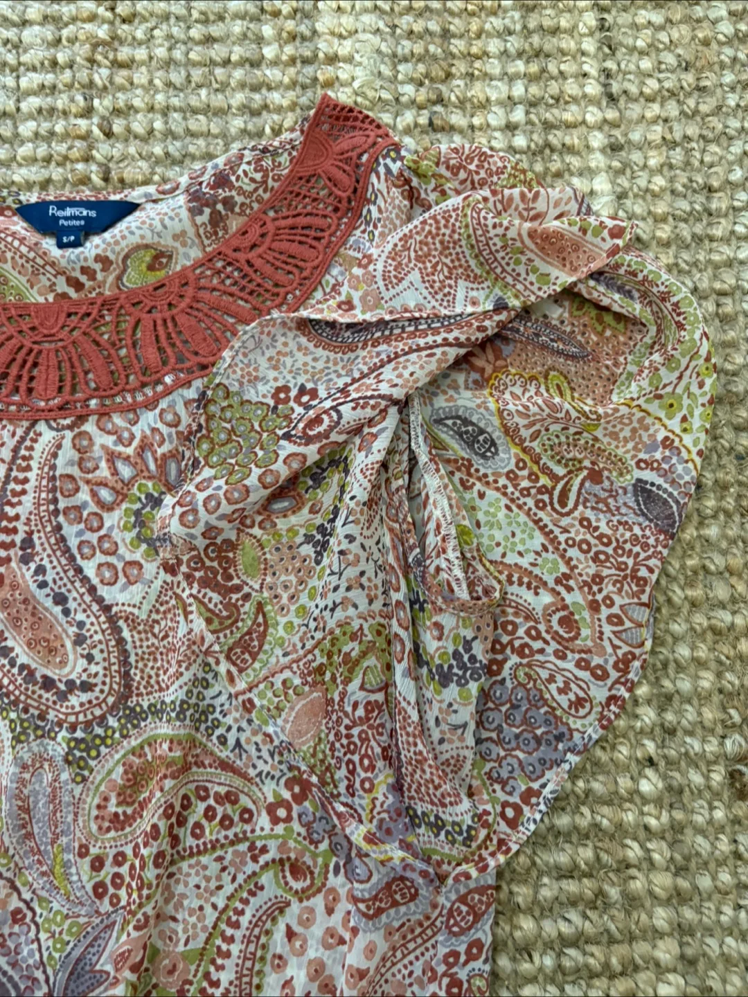 Reitmans Petites S/P Paisley Print Top image indicator(8)