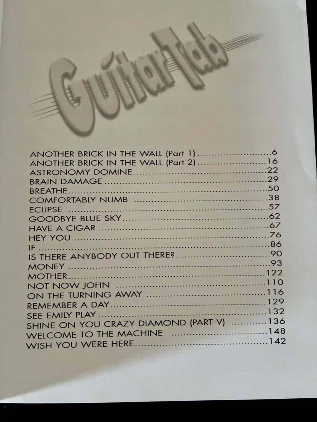 Pink Floyd Guitar Tab Anthology image indicator(2)