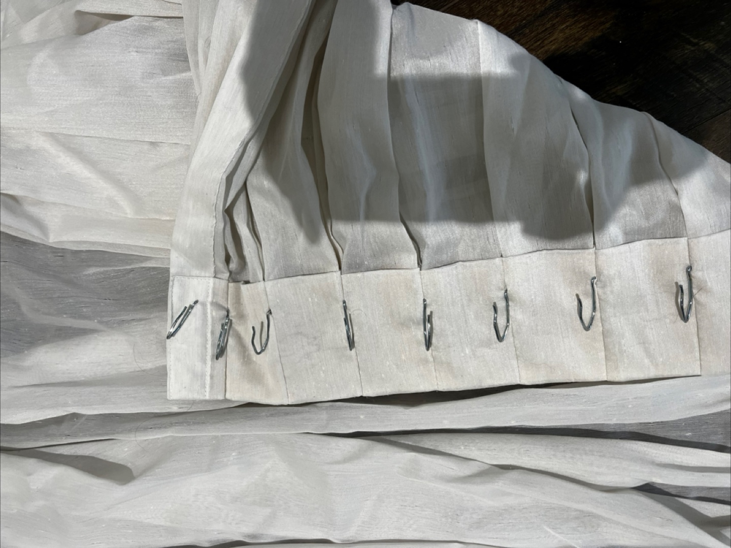 Two Cream Sheer Curtains - photo 2