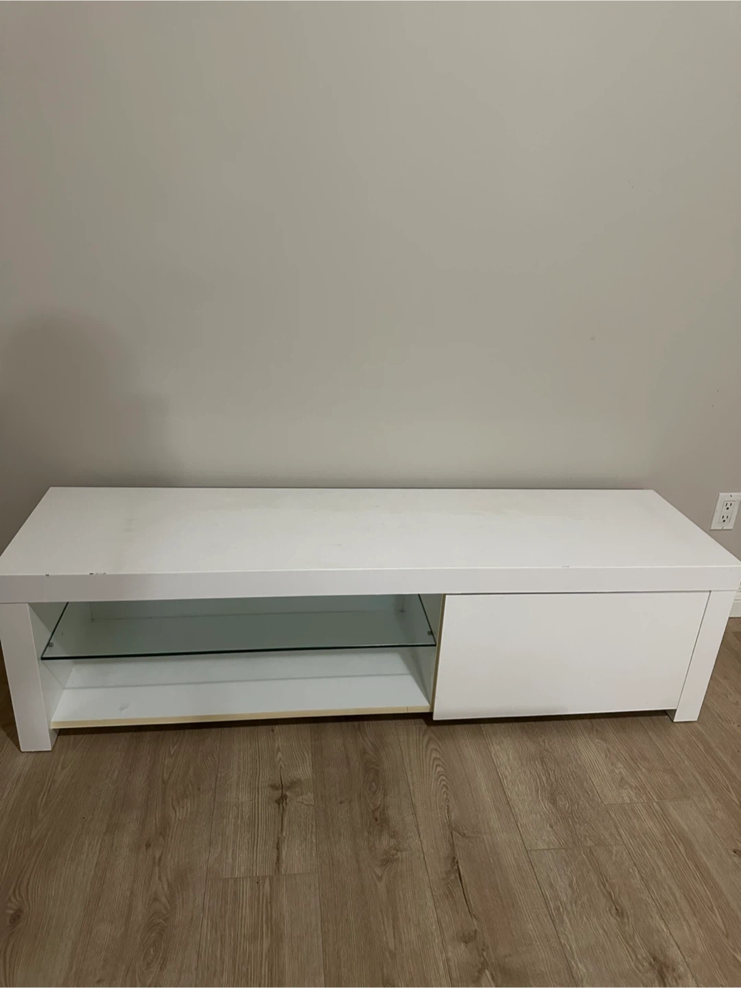 White TV Stand with storage