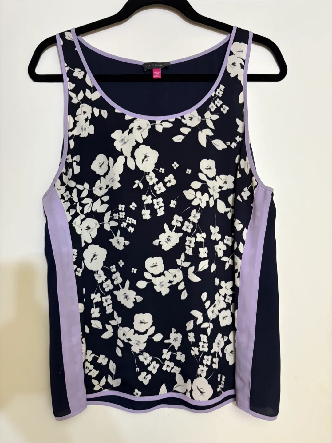 Vince Camuto Floral Tank Top - Size L thumbnail