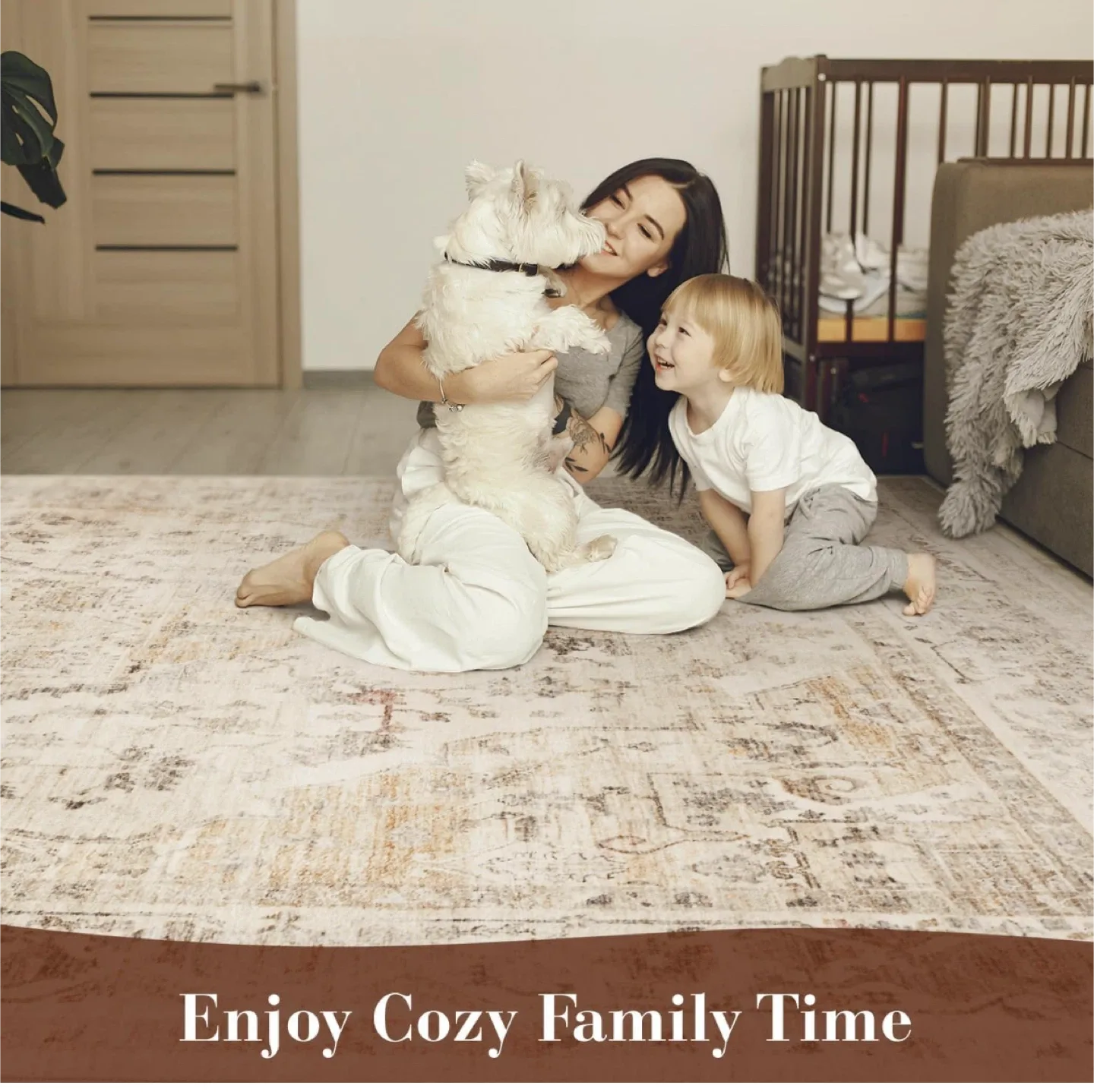 Area Rug 5x7 ft- No Shedding, No Fading thumbnail