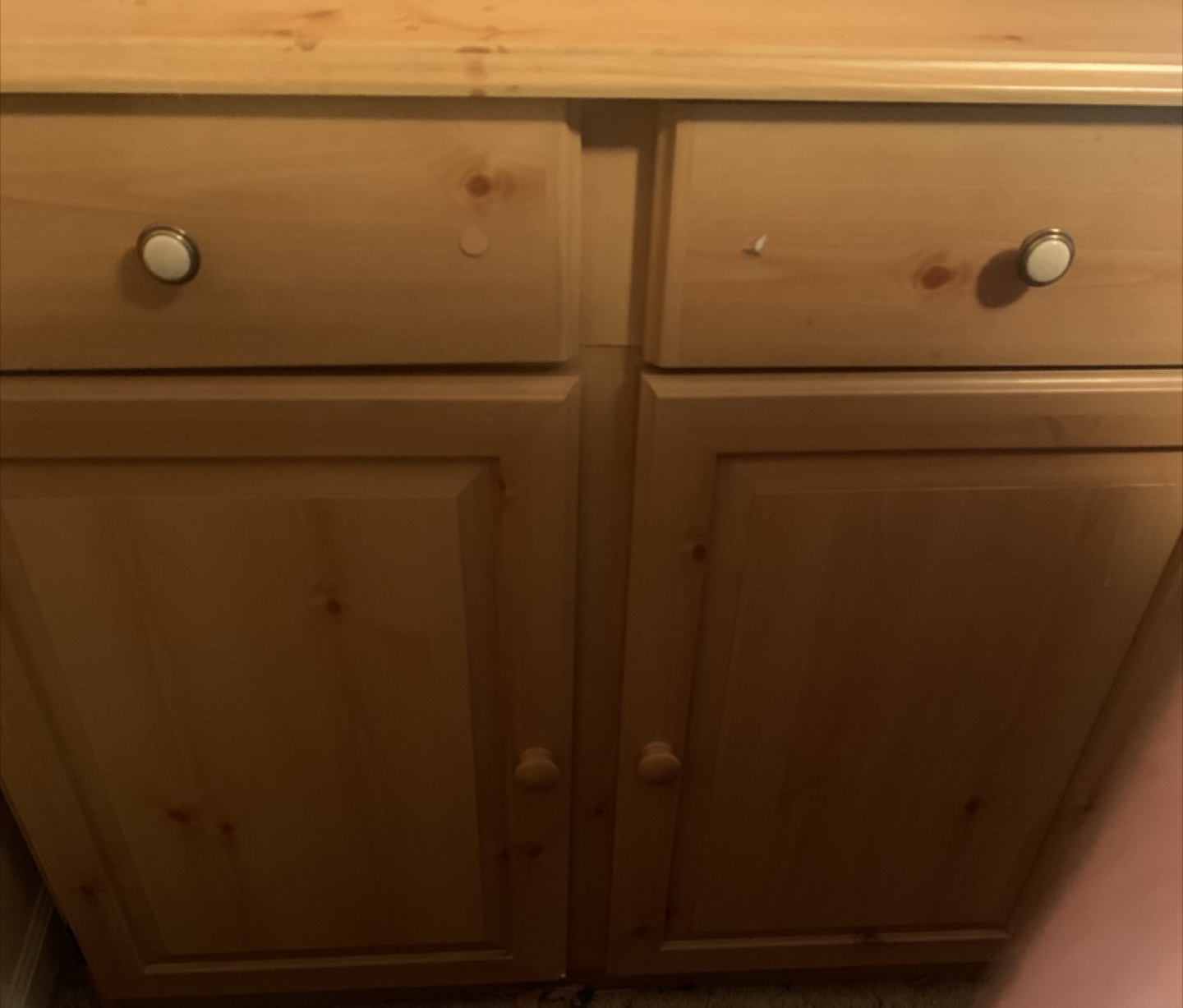 Wooden Hutch with Glass Doors - photo 2