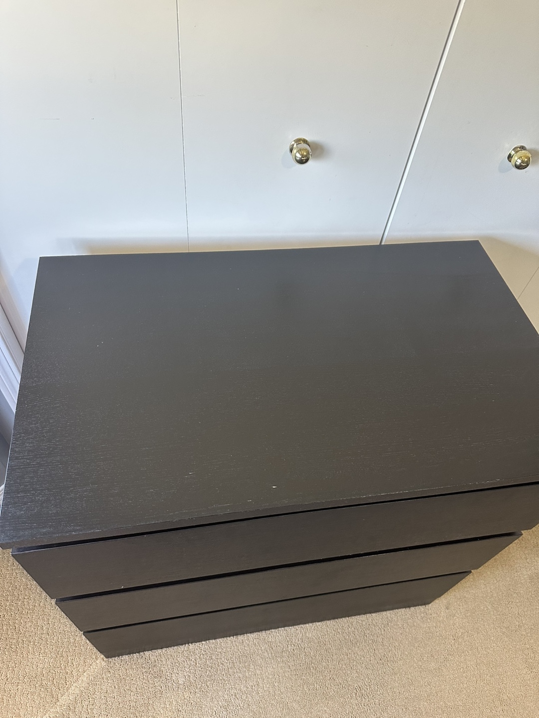 IKEA Malm Black-Brown 3-Drawer Dresser - photo 2