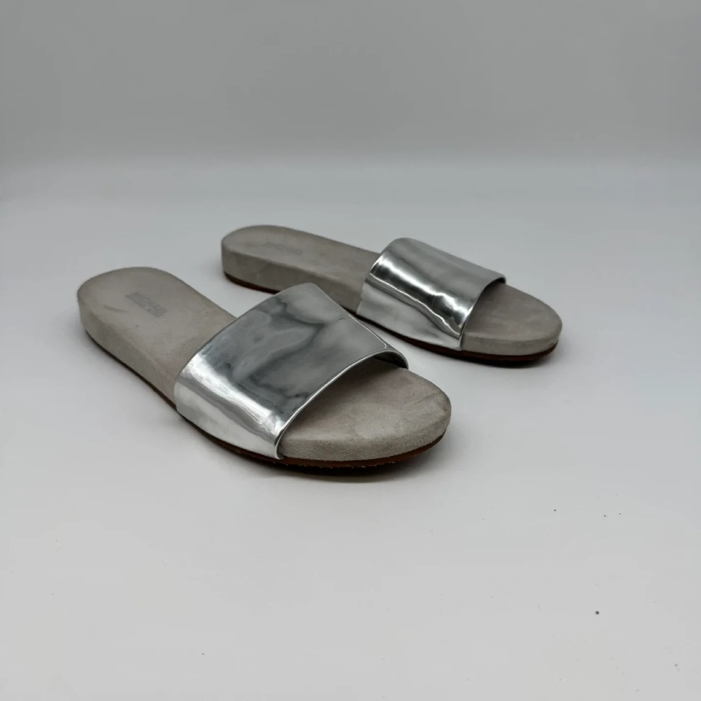 Michael Kors Metallic Slide Sandals –  Size 8.5 – Like New thumbnail