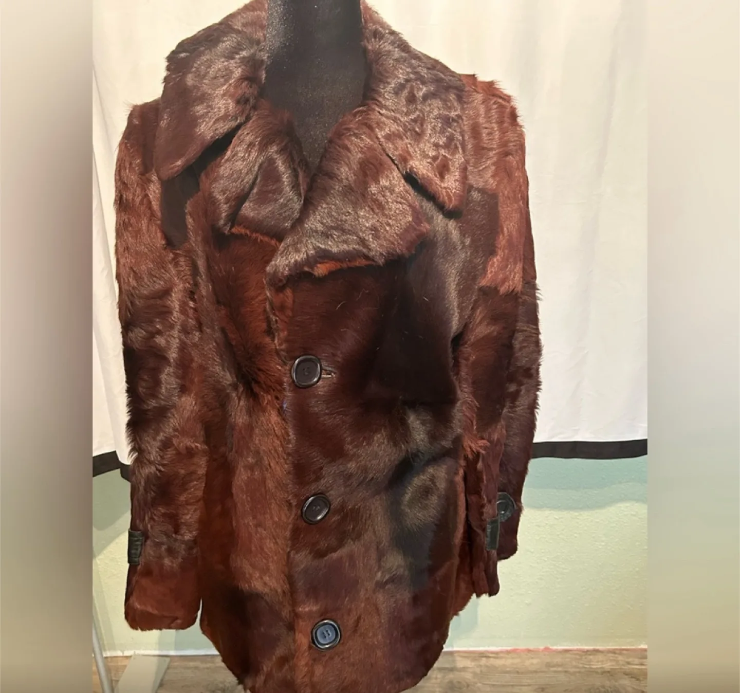 Vintage Roger Roche Paris Brown Goat Skin Jacket thumbnail