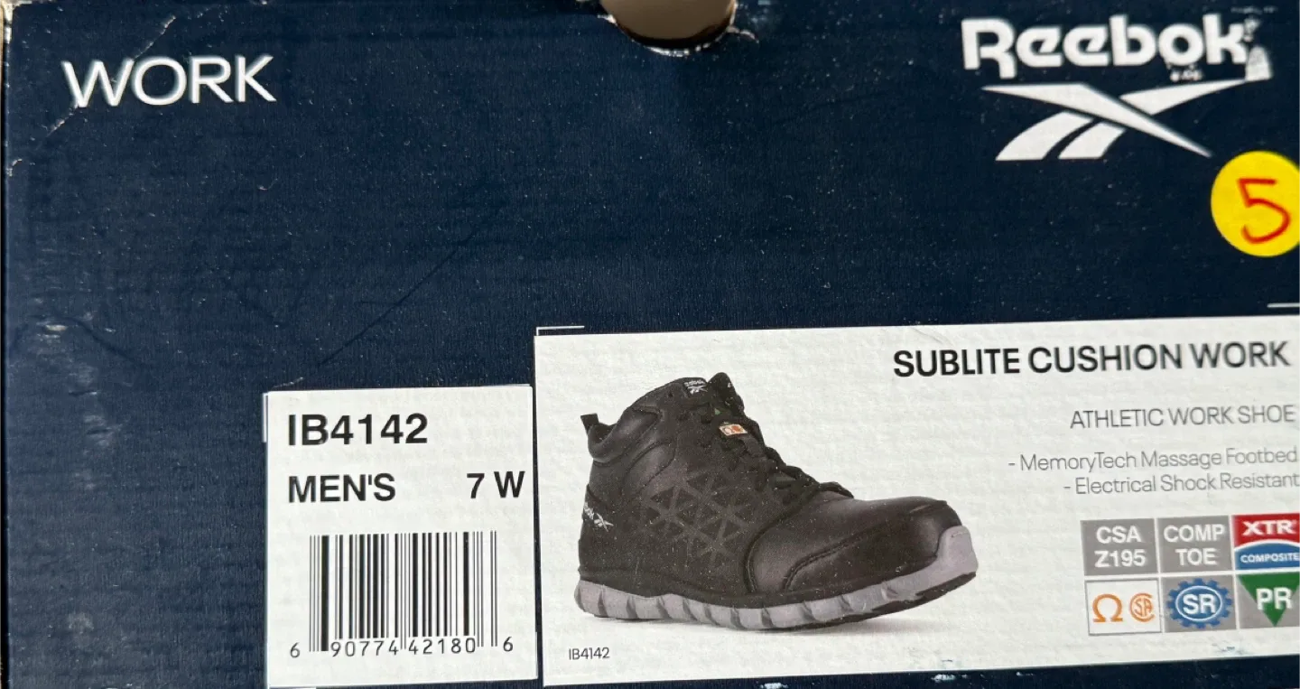 Reebok Sublite Cushion Work Boots - Men's Size 7 thumbnail