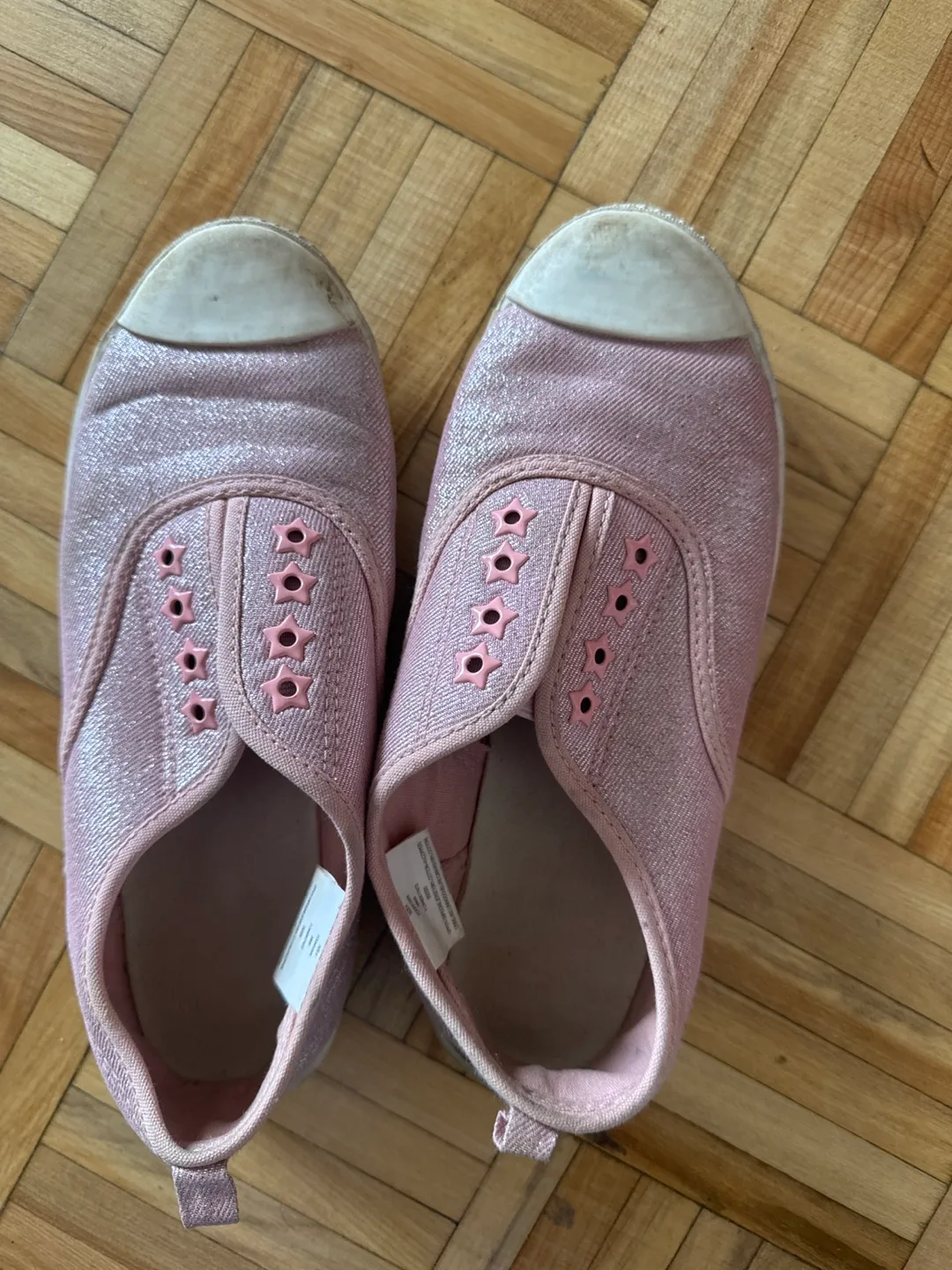 Pink Sparkly Slip-on Shoes, Size 4 thumbnail