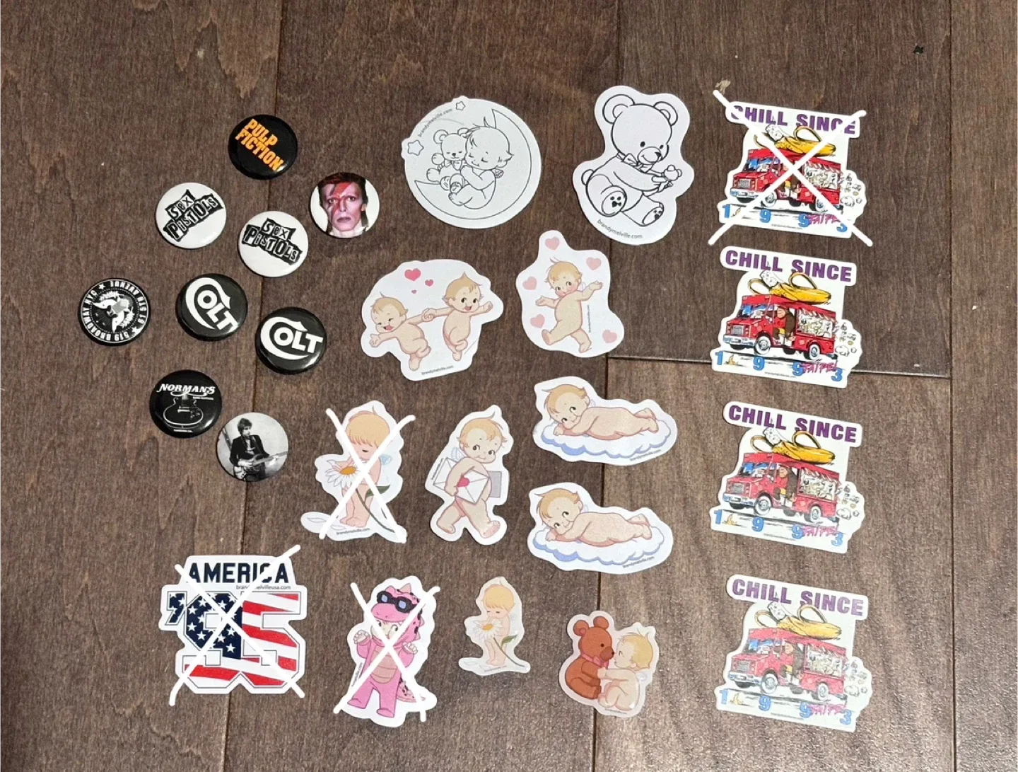 Brandy Melville Stickers & Pins Bundle thumbnail