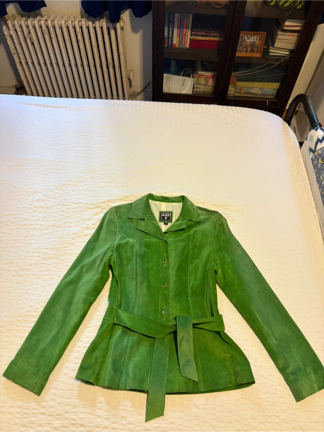 Frye Green Suede Leather Jacket - Size Small - photo 2