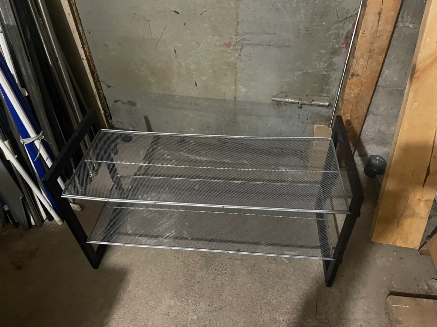 Black Metal Mesh Shelf Unit image indicator(2)