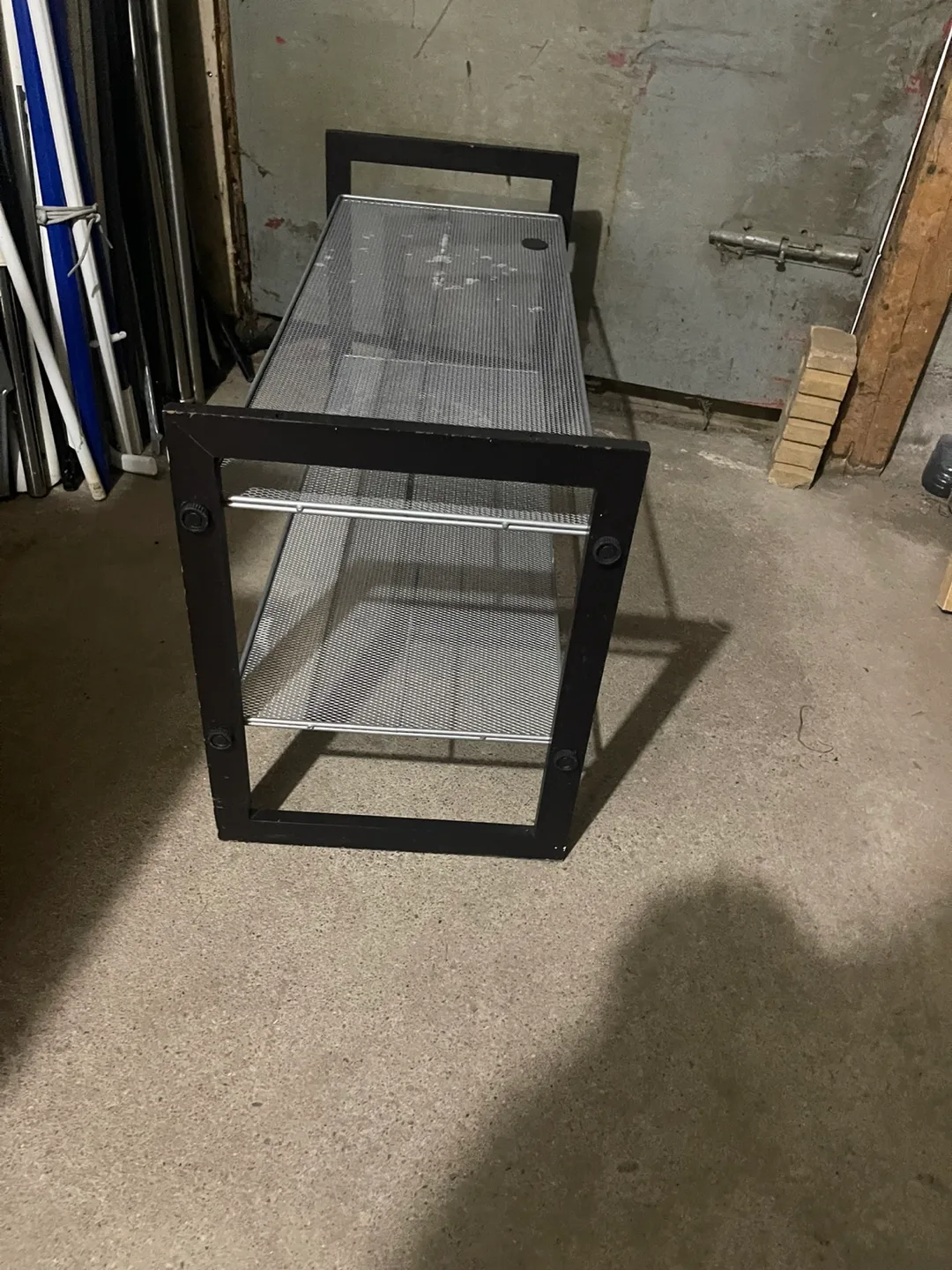 Black Metal Mesh Shelf Unit image indicator(3)