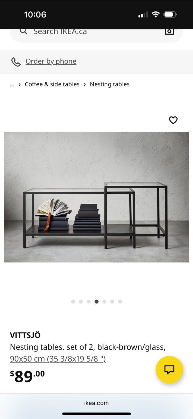 IKEA VITTSJÖ Nesting Tables (Set of 2)