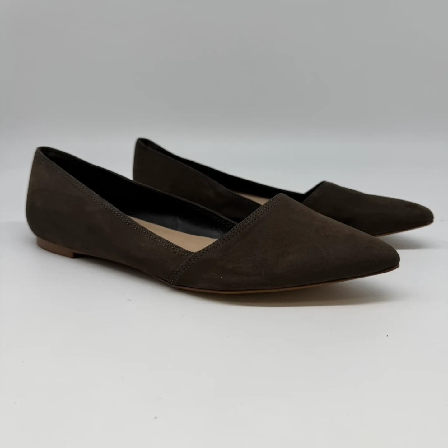 ALDO Women’s Pointed Toe Flats – Brown Suede – Size 9 US  – New thumbnail