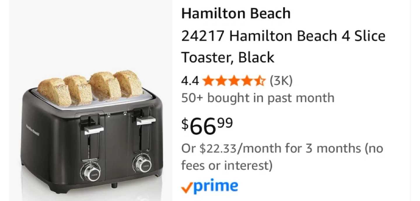 Hamilton Beach 4-Slice Toaster - Black image indicator(5)