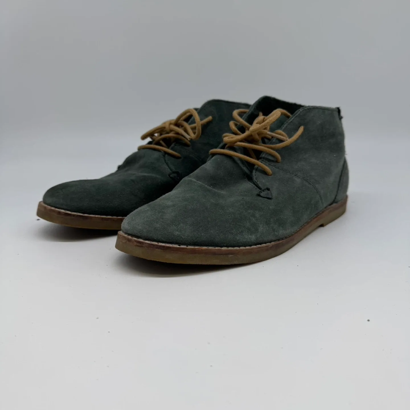 Pull&Bear Men’s Suede Desert Boots – Green  / US 9 – Like New thumbnail