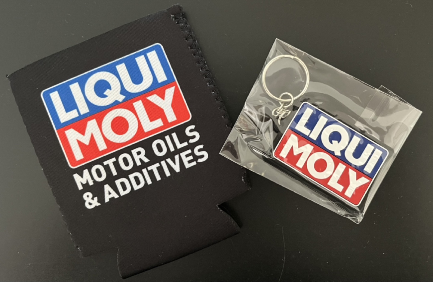 LIQUI MOLY Keychain & Foam Can Cooler Sleeve - Brand New