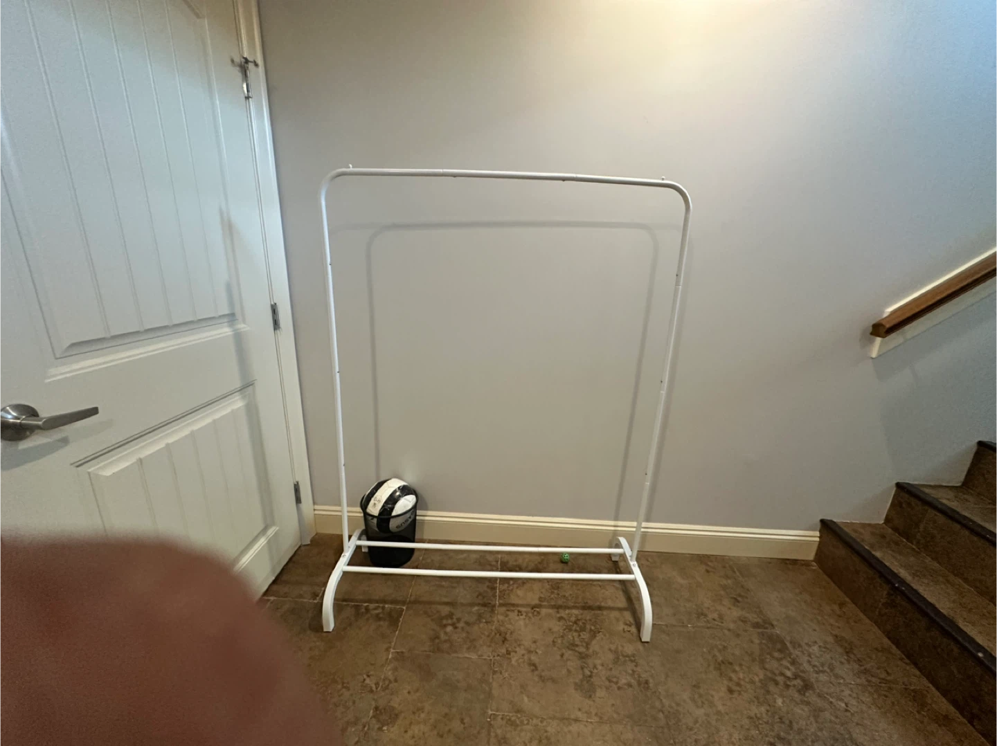 White Metal Clothing Rack