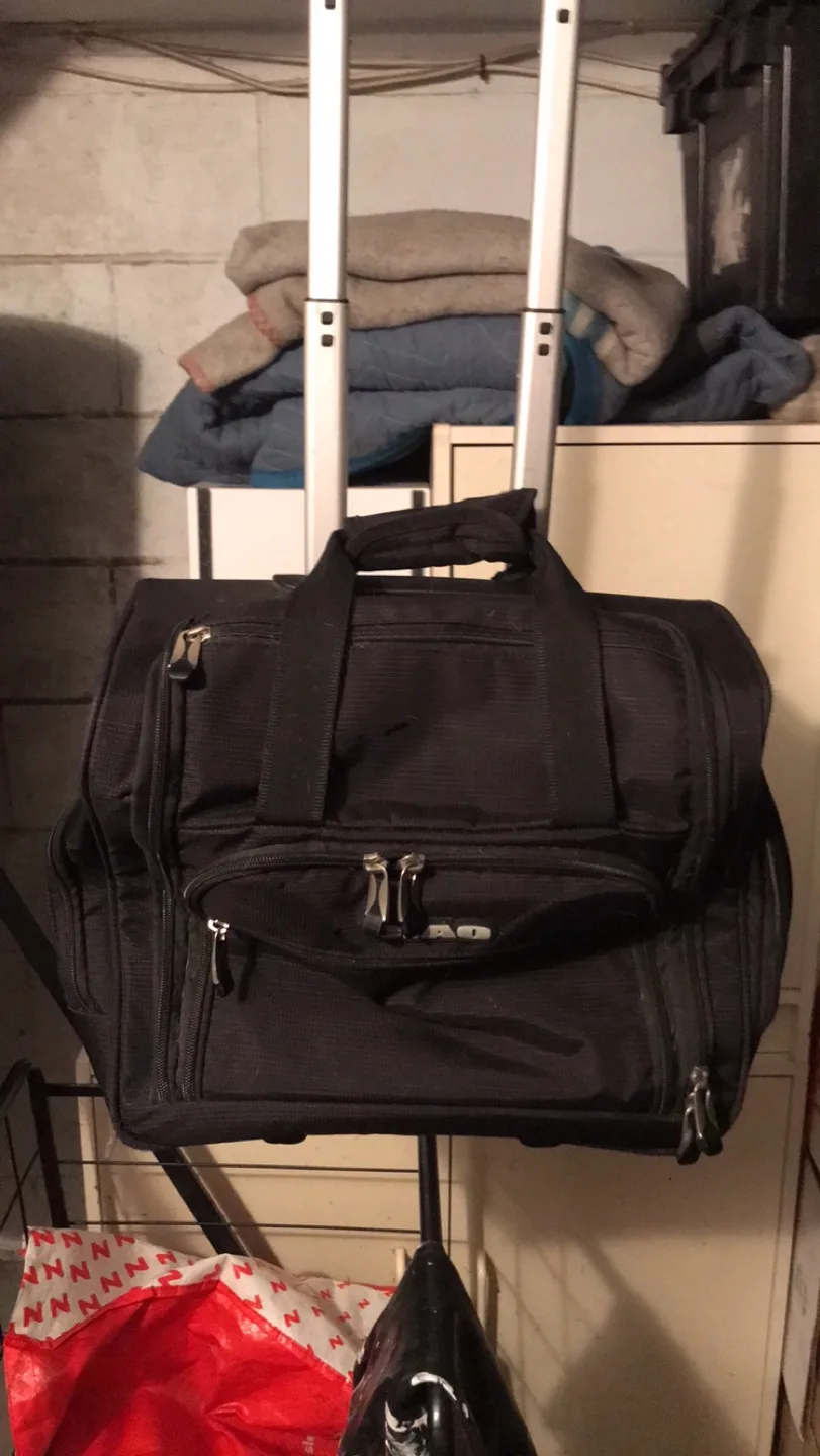 CIAO Black Rolling Carry-On Bag thumbnail