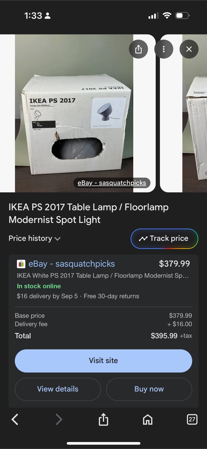 IKEA PS 2017 White Table/Floor Lamp - photo 5