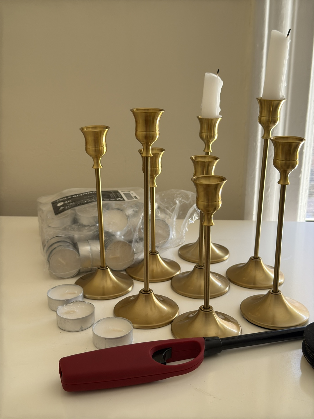 Gold Candle Holders (Set of 7) - photo 4