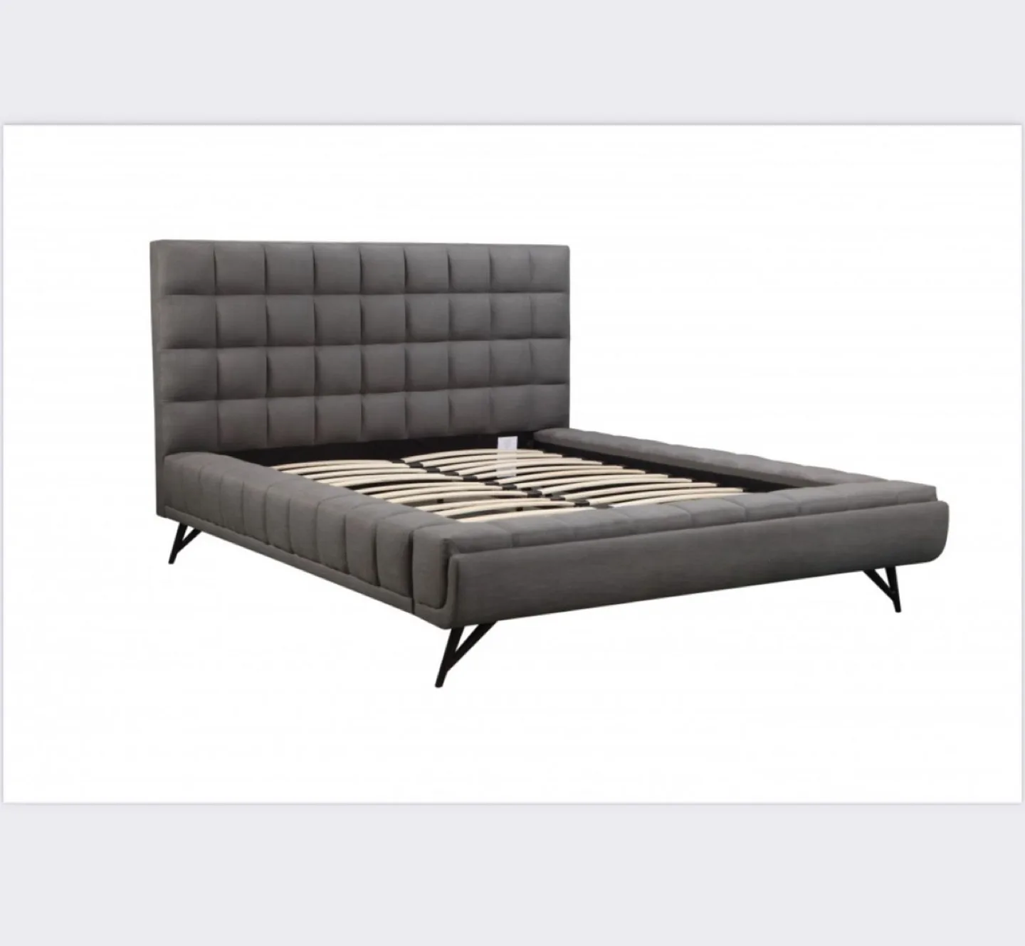 Reva Queen Platform Bed, Grey thumbnail