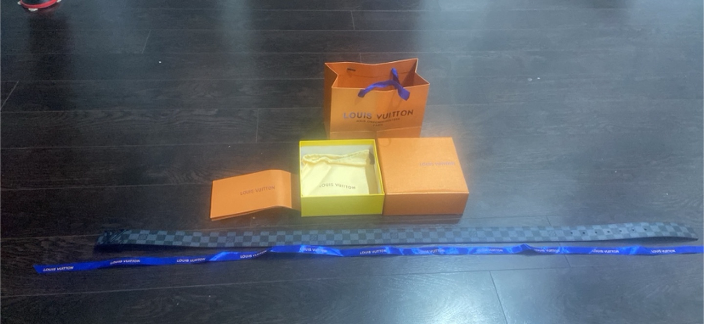 Louis Vuitton Damier Graphite Belt