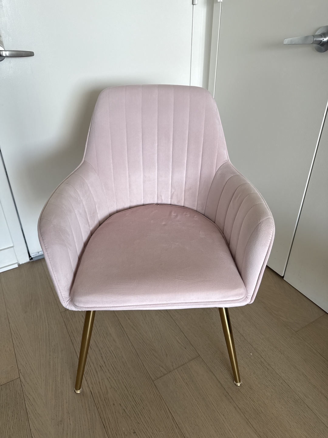 Pink Velvet Accent Chair
