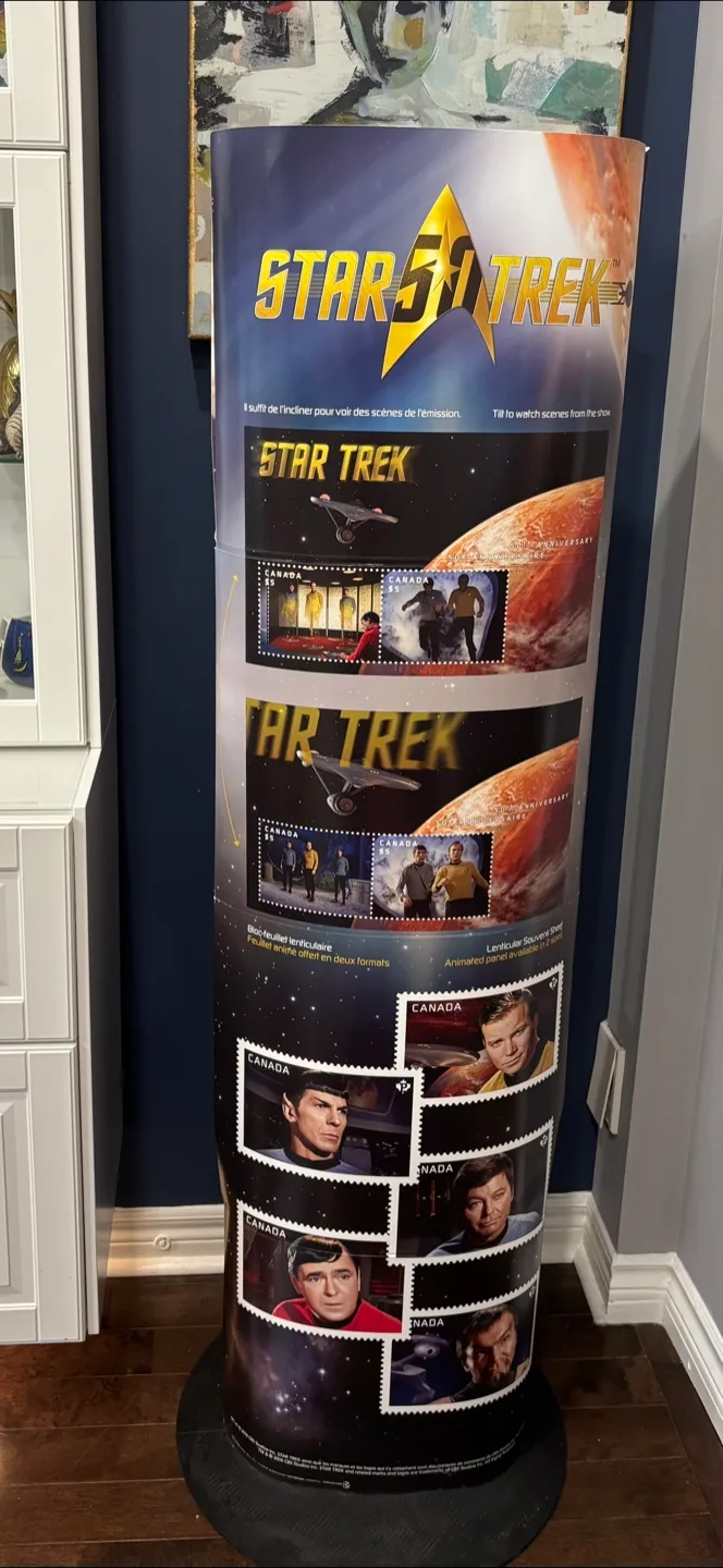 Star Trek 50th Anniversary Postal  Outlet Promo Rare 5+ ft Tall image indicator(2)