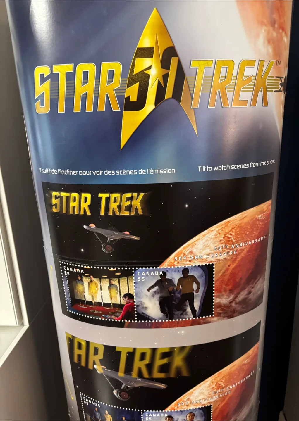 Star Trek 50th Anniversary Postal  Outlet Promo Rare 5+ ft Tall image indicator(4)