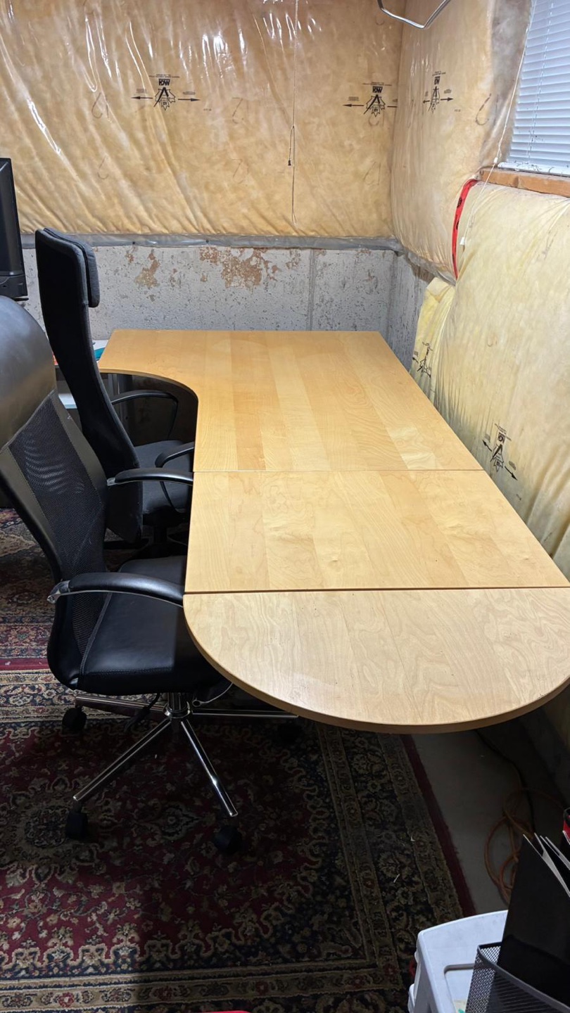 Wooden L-Shaped Desk