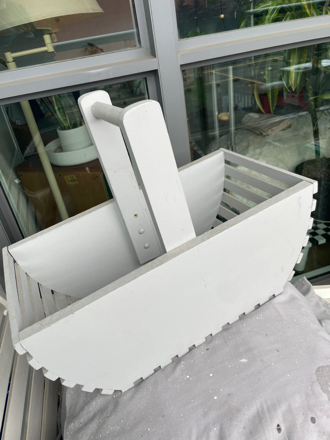 White Wooden Basket