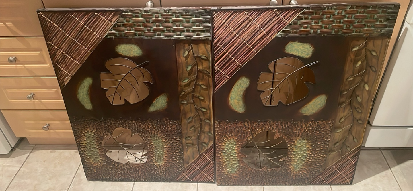 Leaf Design Wall Art - Set of 2