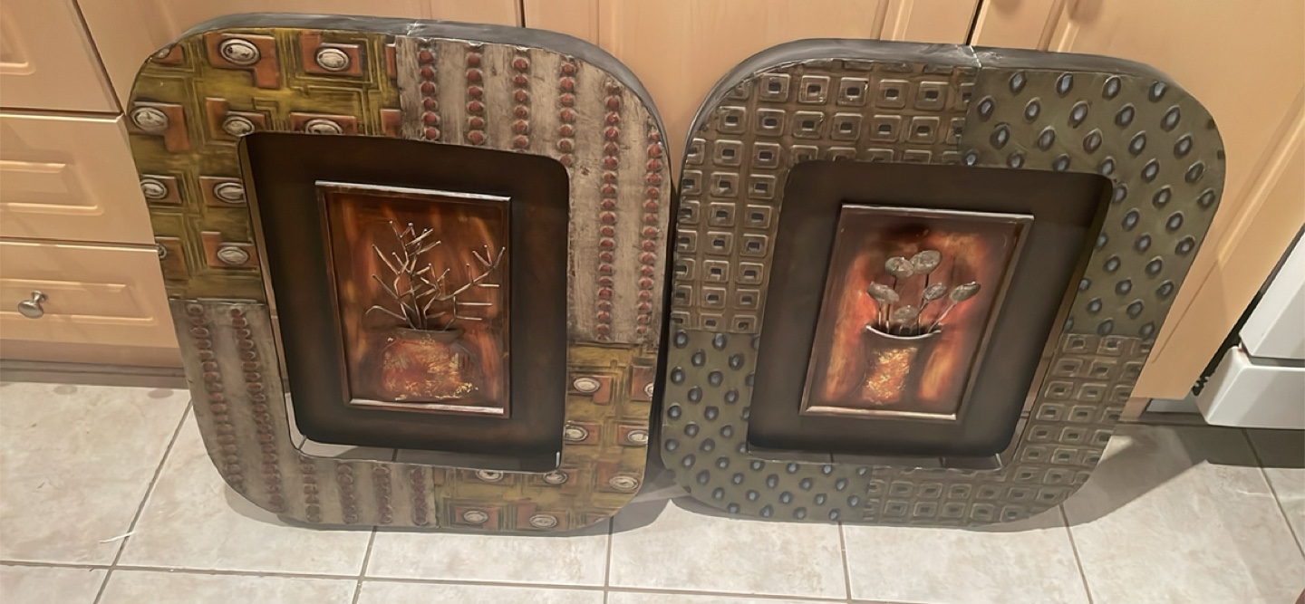 Set of 2 Metal Wall Art