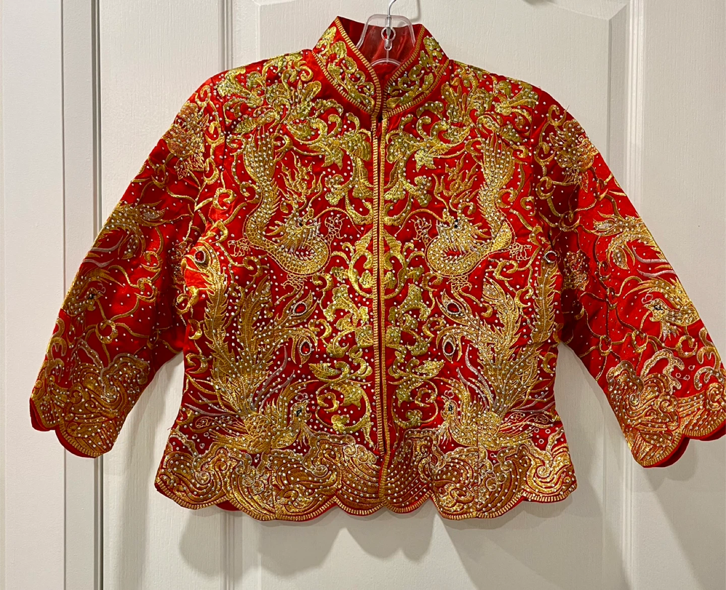 Red & Gold Traditional Chinese Wedding Dress/ Qun Kwa/ Qun Kua