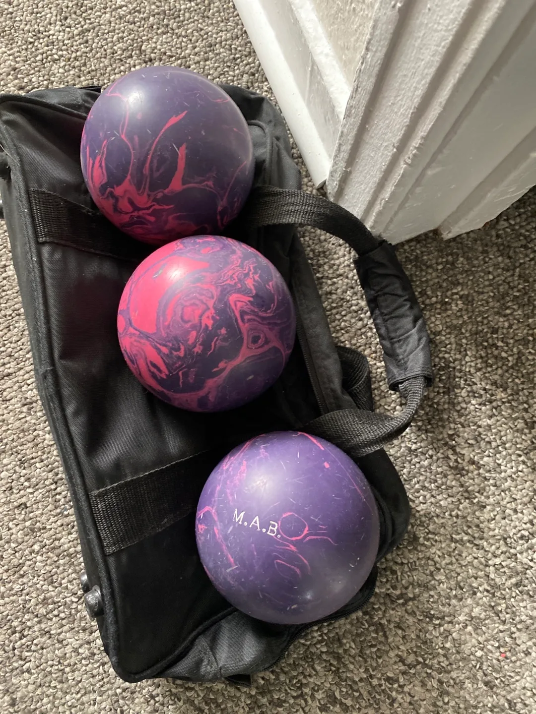 Set of 3 - 5pin bowling balls thumbnail