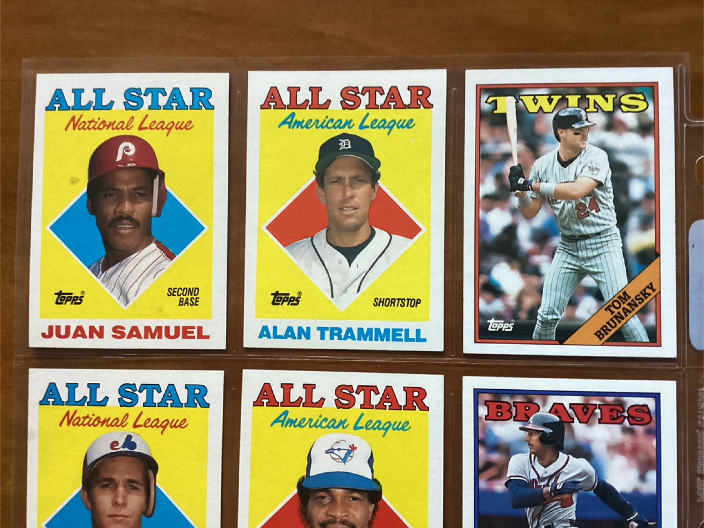 9 1988 TOPPS MLB Cards #’s 375,379,381,389,390,392,498,399,401 - photo 2