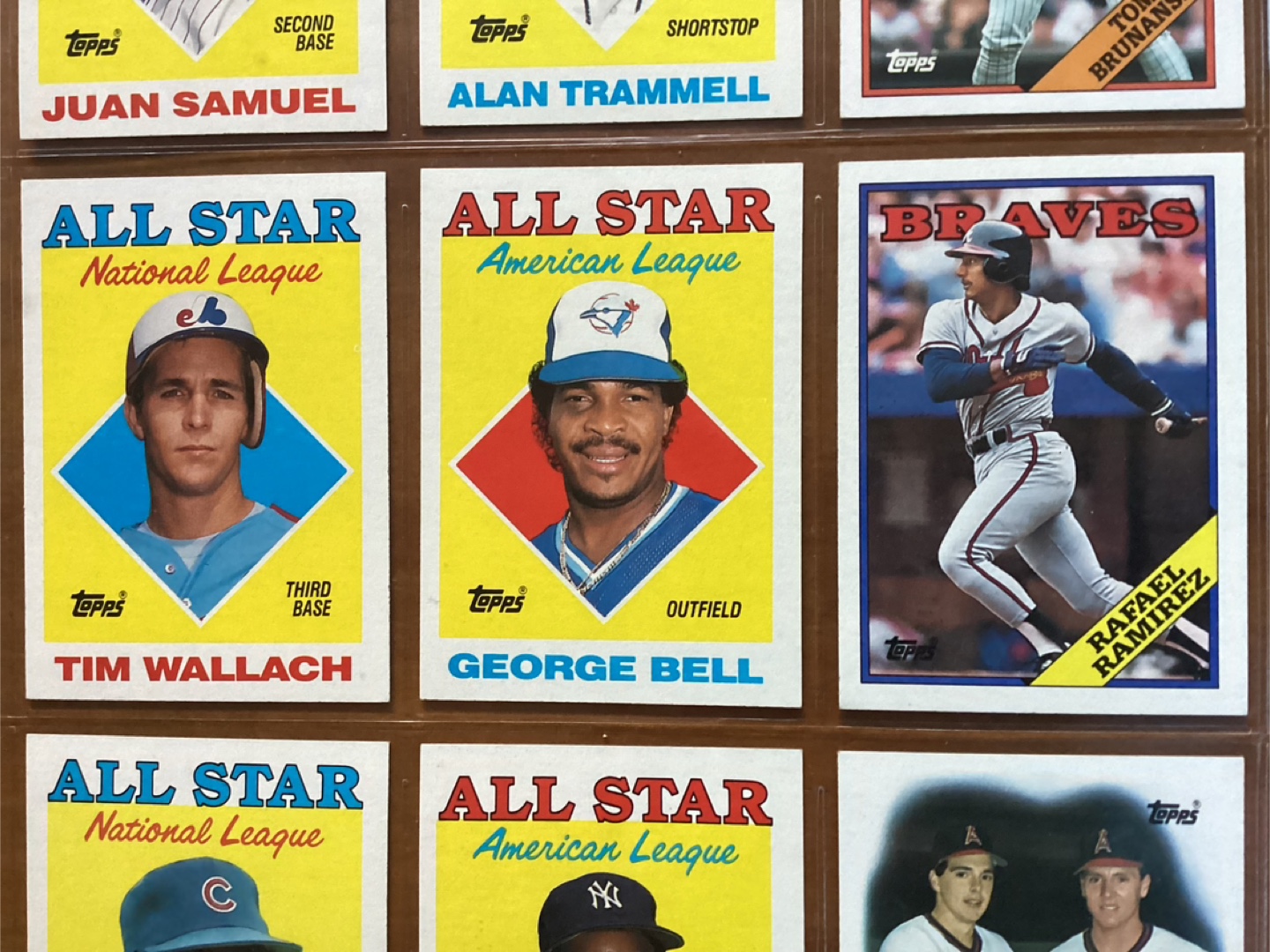 9 1988 TOPPS MLB Cards #’s 375,379,381,389,390,392,498,399,401 - photo 3