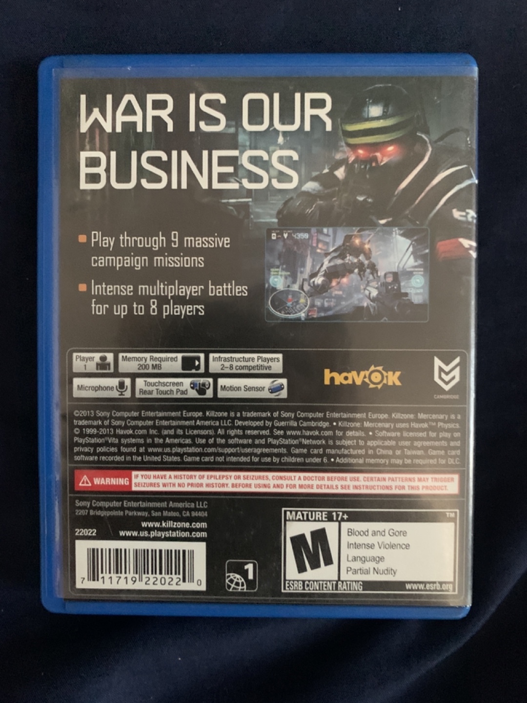 Killzone: Mercenary (Sony Playstation Vita PS Vita, 2013) - photo 2