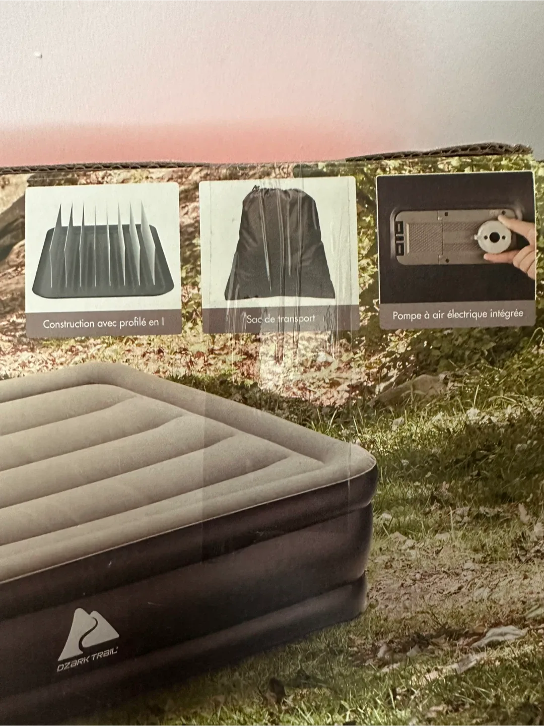 Ozark Trail Tritech Twin Airbed w/ Built-in Pump NEW In Box image indicator(8)