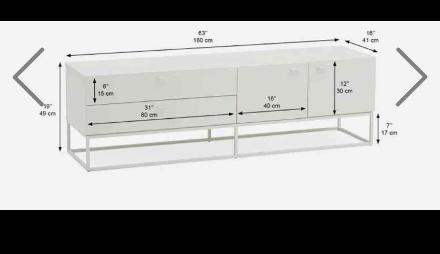 White TV Stand/Media Console structube - photo 2