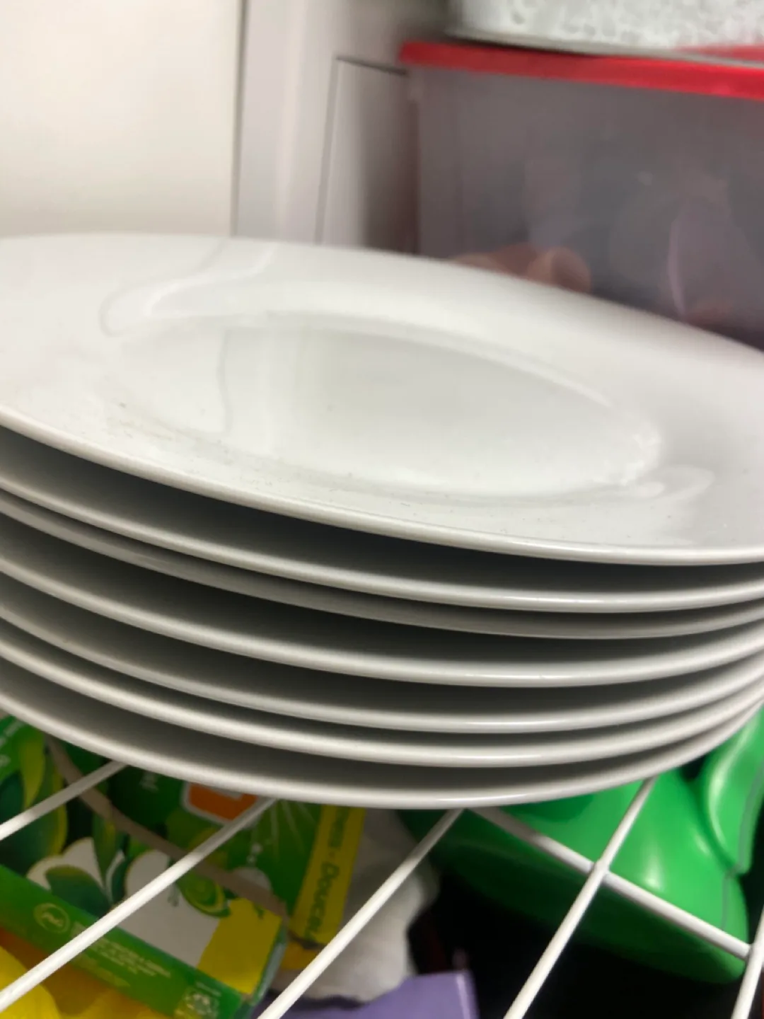 White plates